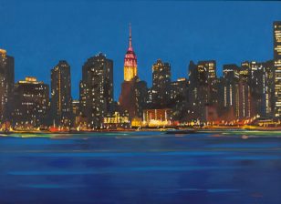 Manhattan 2018 oil and wax on canvas 65x90cm