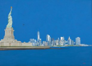 NYC 2018 oil and wax on canvas 65x90cm