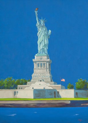 Statue of Liberty 2018 oil and wax on canvas 90x65cm